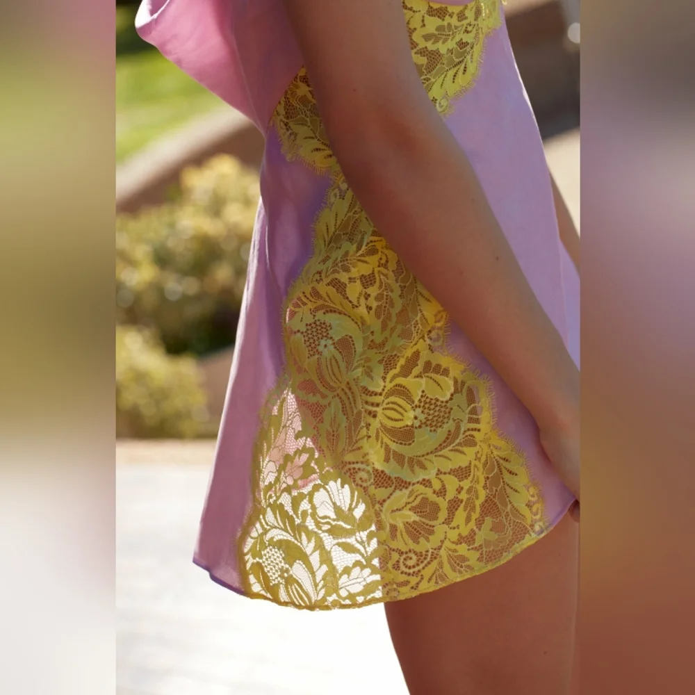 🍾 2xs HP 🥂 💜 For Love and Lemons Silky Slip Dress 💜 - Picture 6 of 16